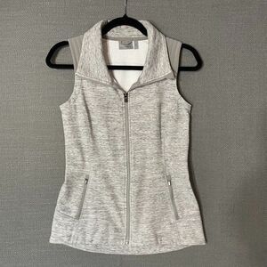 ATHLETA Womens XS  Space Dye Gray STRONGER VEST Lightweight Stretch